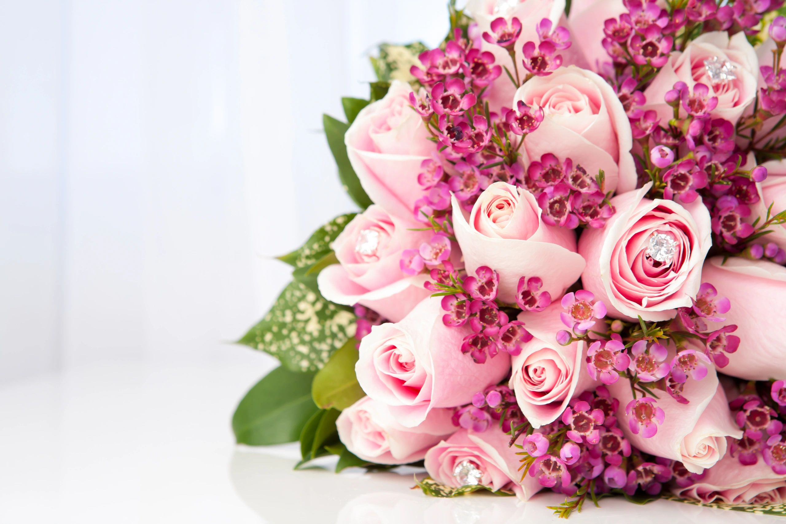 Romantic pink rose bouquet