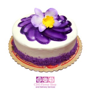 Red Ribbon Ube Bloom Cake